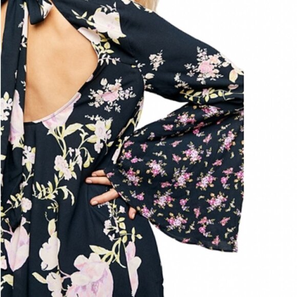 NWT Free People Tate Tunic/Mini Dress in Midnight Combo top - Picture 2 of 11